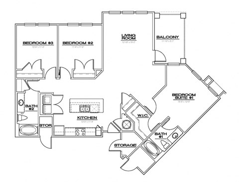 a floor plan of a home with a bedroom and a living room